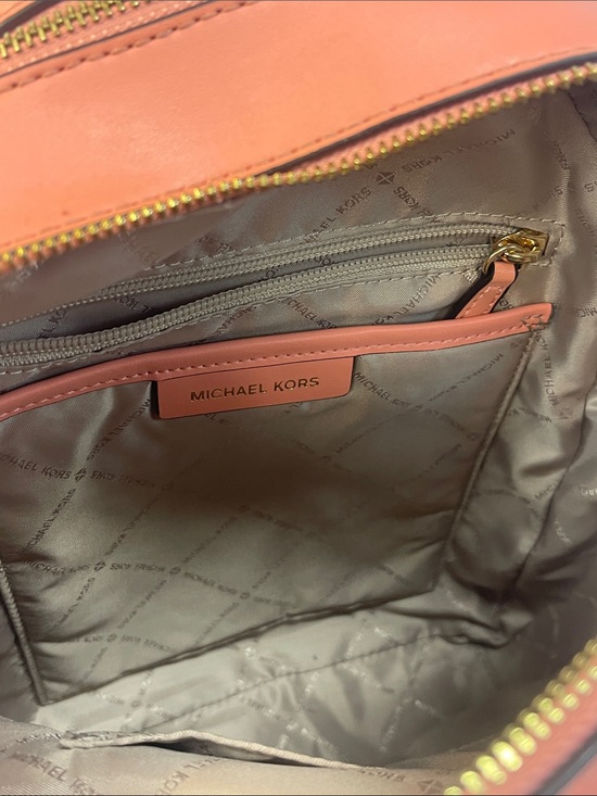 Michael Kors Small Leather Backpack in Terracotta Orange main image 2